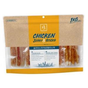 대용량 강아지 간식 닭고기 슬라이스 강아지 간식 스틱 치킨 1kg