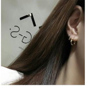 실버925 국내제작 꼬임 원터치 실버 링 데일리 은귀걸이 (SILVER)