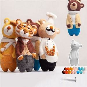 성인 양모 펠트 DIY 인형 양모 펠트 초보자 키트 만들기