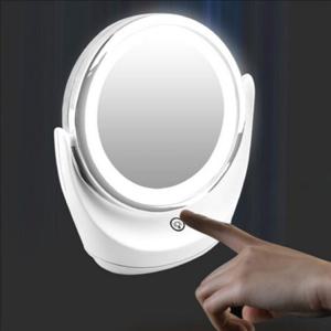 조절 led 화장 거울 회전식 360도 화장 거울 양면 탁상