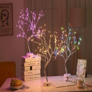 LED 나무 usb 테이블 램프 트리 침실 장식 소품 선물