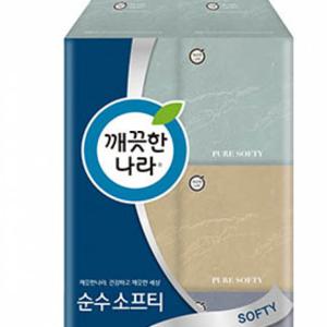 순수소프티 깨끗한나라 100매X6입 미용티슈 순수소프티 깨끗한나라 여행용