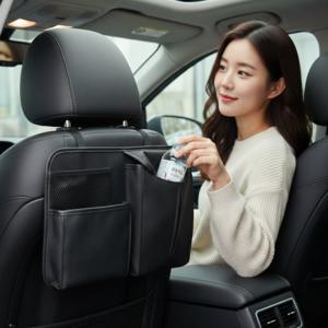 자동차 뒷좌석 다기능 수납함 컵홀더 정리 수납포켓 차량용 오거나이저