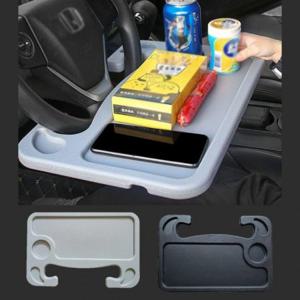 자동차 핸들 테이블 노트북 및 식사 받침대 차량용 다기능 트레이 수납함 운전석 멀티