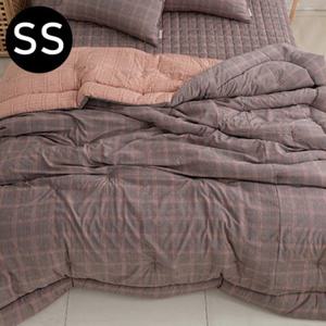 해피니 베이직체크 마이크로모달 차렵 이불 슈퍼싱글 SS 브라운