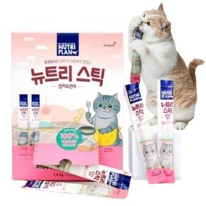 짜먹는 고양이 연어 14g 영양 스틱 100P 습식 참치