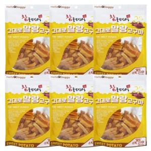 6P 반건조 영양 스틱 말랑 강아지 250g 간식 고구마