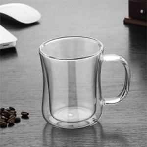 홈카페 이중 유리 컵 400ml 커피잔 내열 유리 컵 투명
