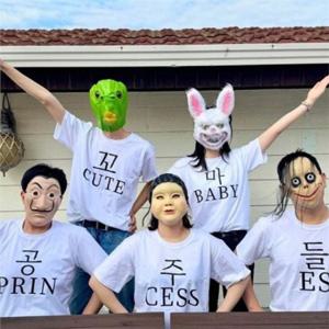 프린팅 우정 반팔 티 5종 라운드 우정 티셔츠 레터링 이벤트