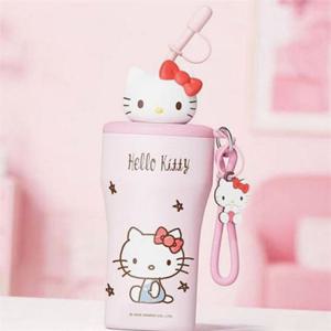 스트랩 피규어 빨대 텀블러 630ml 산리오 텀블러 휴대용 보냉