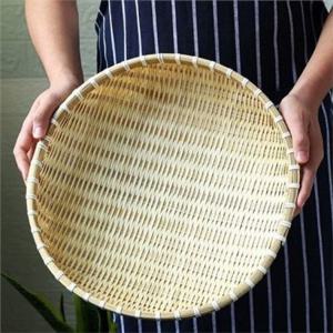 다용도 대나무 소쿠리 천연 주방 소쿠리 채반 통풍 33cm