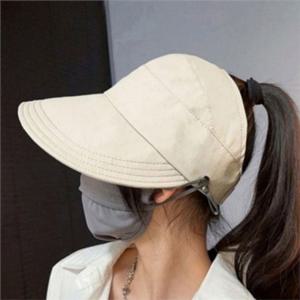 포니테일 여성 썬 캡 모자 초경량 여성 돌돌이 썬 캡