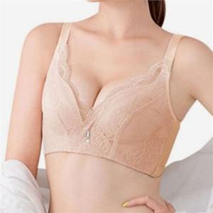 노와이어 여성 브라 레이스 브라렛 브라 패드 볼륨 몰드