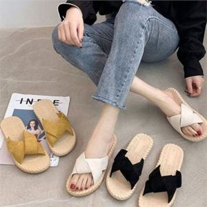 데일리 여성 슬리퍼 꼬임 슬리퍼 플랫 여름 신발