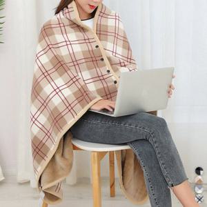 무릎담요 담요 극세사 똑딱이 망토 입는 담요 LM-0251