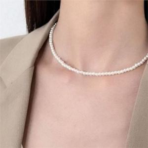 영롱한 진주 목걸이 데일리 모조 진주 목걸이 단아한 우아한