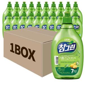 참그린 기름기 뽀드득 주방세제 용기 500ml 21입 박스 대용량 설거지