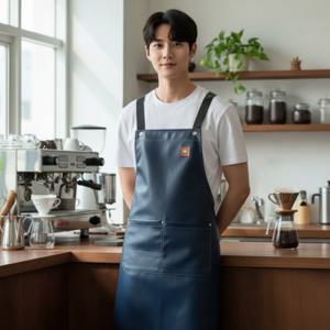 방수 PU 주방 앞치마 오염 방지 카페 미술 작업용 업소용 식당 작업 주방용품