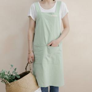 어린이집 유치원 원피스 앞치마 여아 미술 놀이용 솔리드 컬러 조끼형 에이프런