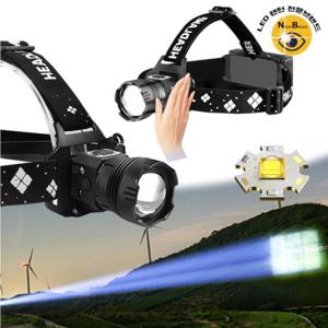 XHP100 LED 충전식 센서 줌 야외 해루질 서치 라이트 랜턴 헤드랜턴 DJD97헤드
