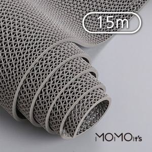 미끄럼 걱정 끝 PVC 격자형 그레이 롤 매트 90cm x 15m 5T