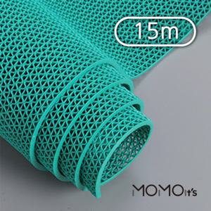미끄럼 걱정 끝 PVC 격자형 그린 롤 매트 120cm x 15m 5T