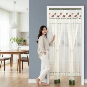 레이스 창문 커튼 주방용 120x210cm 210cm 길이 디자인