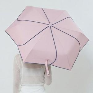 HICKIES 6장 꽃잎 Lily 디자인 자외선차단 초경량 암막 3단 접이식 양우산