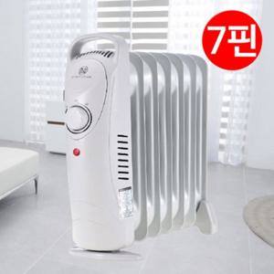 핌핀107M/7핀 미니 라디에이터 화장실 난방기 욕실 히터 전기 난로 동파방지