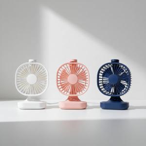 저소음 5엽 날개 3단 풍량 조절 USB 데스크용 미니 선풍기 4000mAh