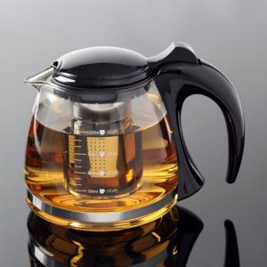 혜명생필품몰 블랙퀸 유리 차포트 1.2L 보리차주전자 티주전자 예쁜주전자 거름망