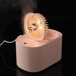 시원촉촉 가습기 선풍기 무드등 탁상 USB 가습선풍기