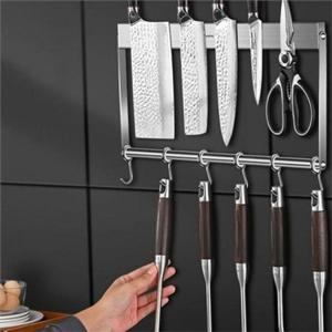 자석 칼 걸이 40CM 주방 칼 거치대 무타공 벽걸이 스테인리스 다용도 정리 정리대 수납장 키친툴 수납 도구