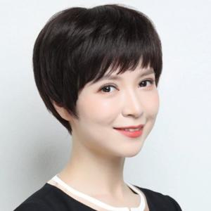 여성 완벽 탑 정수리 커버 인모가발 볼륨감 C컬 레이어드 가마 가발 빗 핀 세트(블랙)