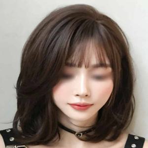 여성 통 반 전체가발 여자통가발 중단발가발