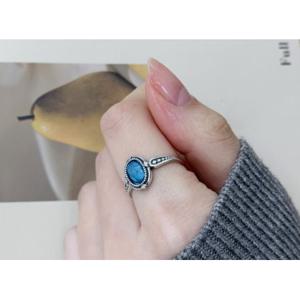 여성 심플 칼세도니 원석 은반지 데일리 실버링 쥬얼리 악세사리 MNR559
