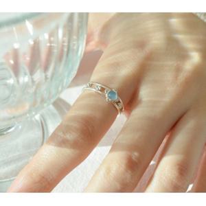 여성 심플 칼세도니 원석 은반지 데일리 실버링 쥬얼리 악세사리 MNR579