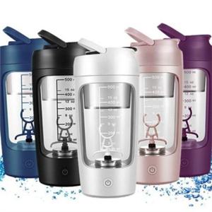 단백질 쉐이커 650ml 보틀 쉐이커 충전식 자동 휴대용 대용량 믹서 물통 쉐이킹 스포츠 여행용 텀블러 무선
