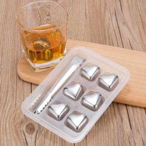안 녹는 얼음 아이스큐브 6p세트 집게 육각형 맥주쿨링 음료쿨러