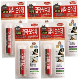 미라클 접착보수제 부드러운 다목적용57g x(5개) 픽스 접착용