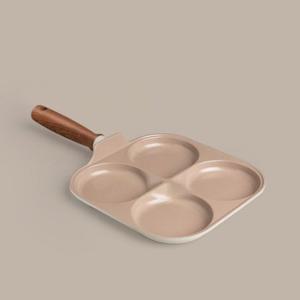 4구프라이팬 캠핑주방용품 국산 IH 세라믹 코팅 4구 에그팬 팬케이크팬 24x24cm
