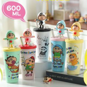 텀블러 짱구 600ml 캡 피규어