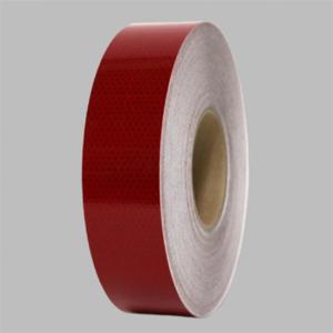 벌집무늬 반사테이프 50mm 50M 적색 형광스티커 안전표시 화물차테이프