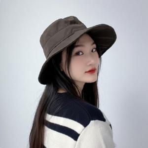 와이어 챙 조절 여성 벙거지 모자 다크 부니햇 사파리 등산 모자