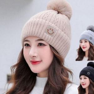 모자 방한 두꺼운 여자 따뜻한 비니캡 여성 모자 니트 겨울