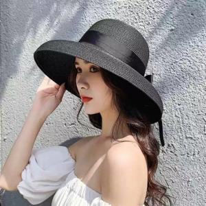 [오렌느]레트로 햅번 플로피 햇 썸머 밀짚모자