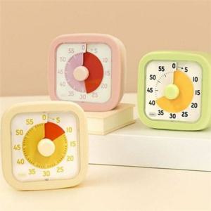 아날로그 타이머 주방 타이머 다이얼 조용한 요리 베이킹 60분 휴대용 무소음 비주얼 직관적 작동 공부