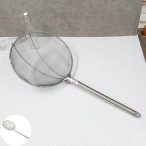 손잡이채반 사각 소쿠리 손잡이 프라스틱 기름거름망 타공 스텐파이프뜰채 특대 a350mm