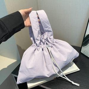 여성 가벼운 토트 백 대학생 직장인 손 가방 퍼플 토트백 손가방 여자 30대 천토트백