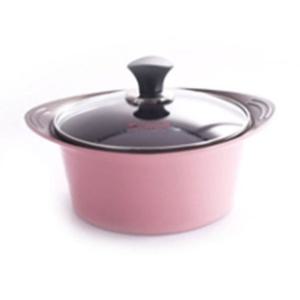 라면 양수 냄비 핑크 10x 20cm 키친 아트 세라믹 찌개 주방 코팅 편수 곰보